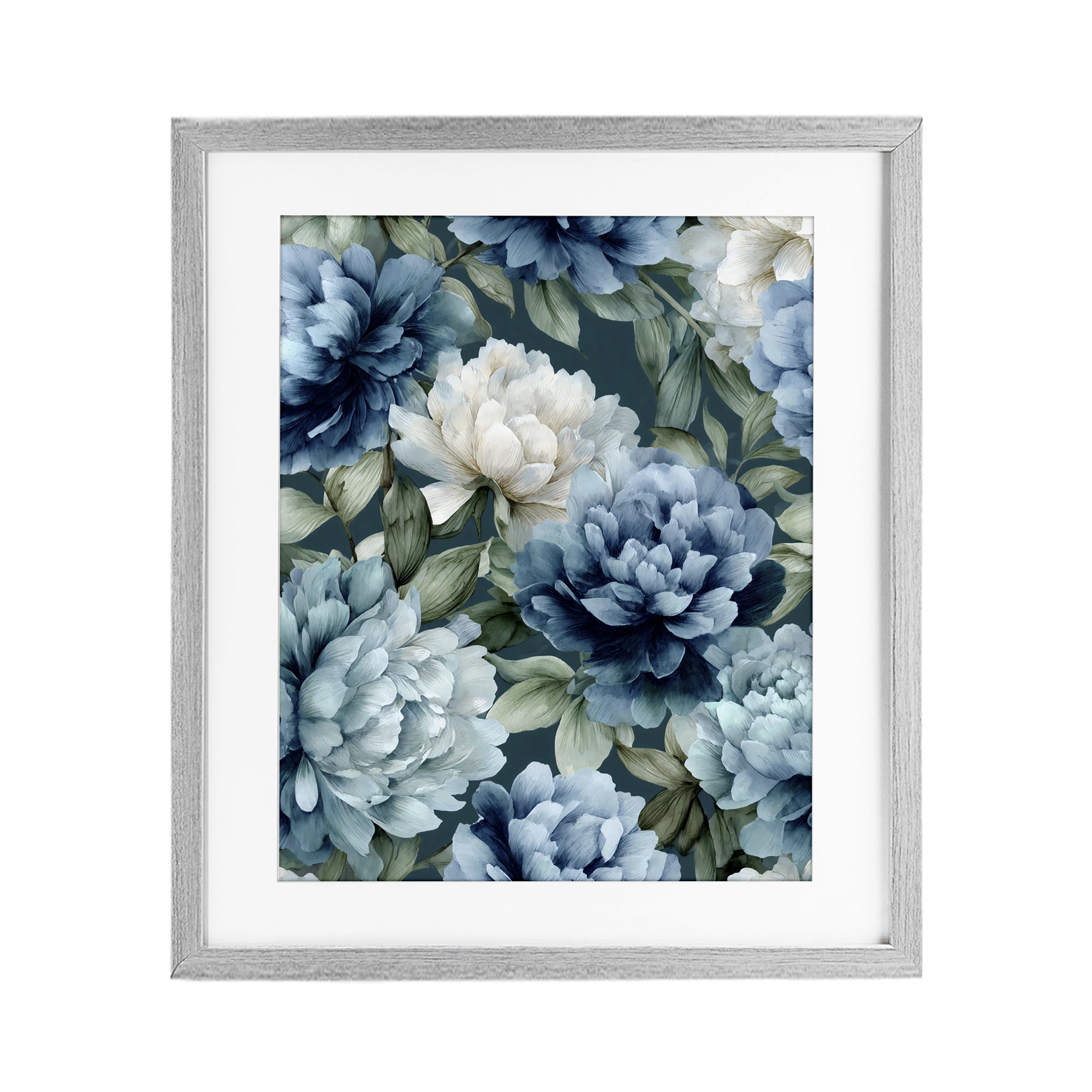 Stupell Industries Blooms On The Vine Gray Framed Print Under Glass, design by Franklyn Gregory