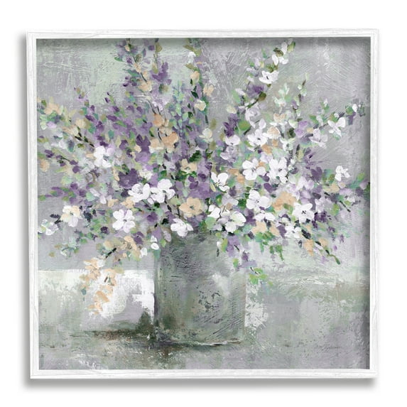 Stupell Industries Blossoming Aster Flower Bouquet Soft Purple Bouquet Painting, 17 x 17, Design by Carol Robinson