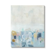 Stupell Industries Blue Abstract Landscape Abstract Painting Gallery Wrapped Canvas Art Print Wall Art, 16 x 20