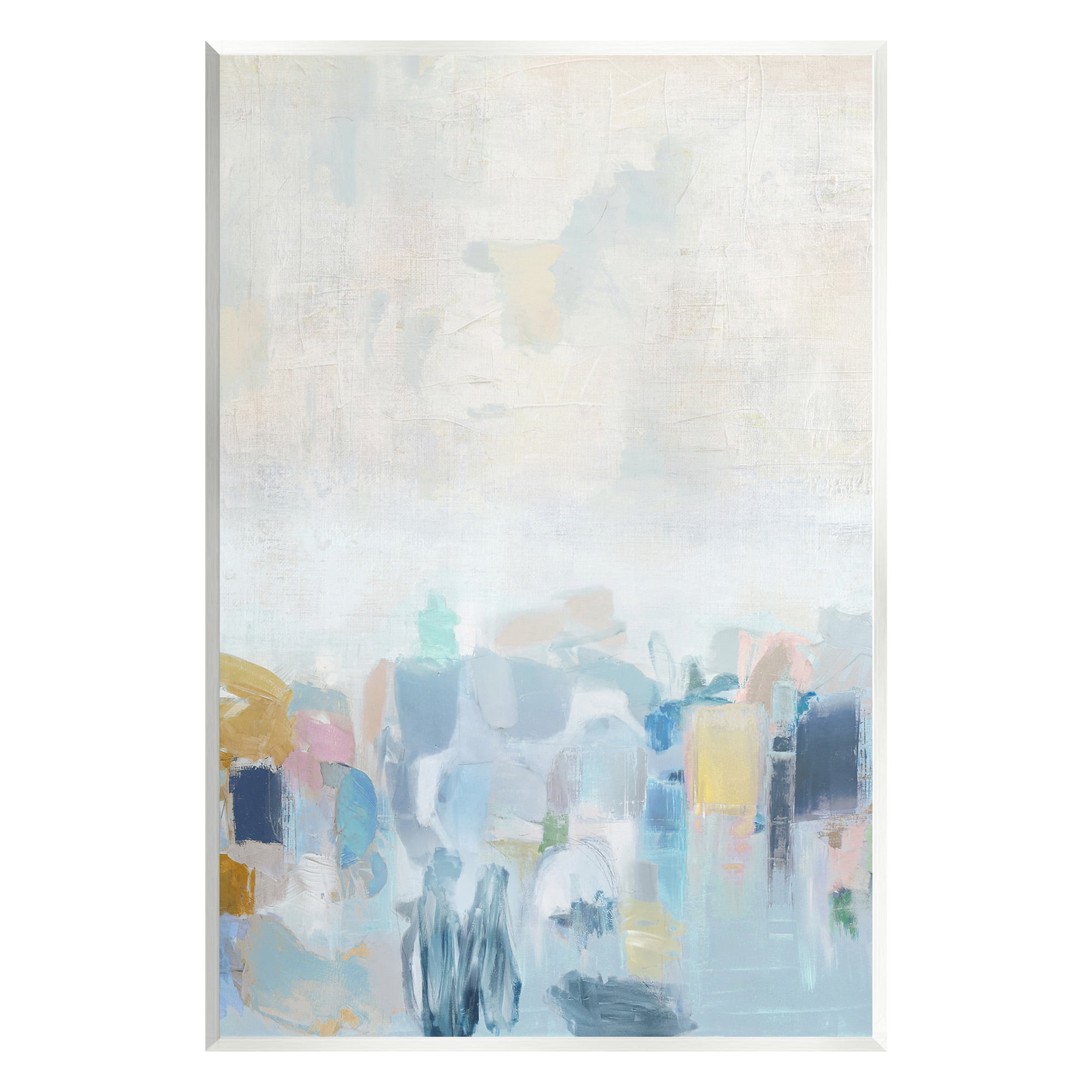 Stupell Industries Blue Abstract Landscape Abstract Painting Unframed Art Print Wall Art, 13 x 19
