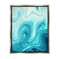 thumbnail image 1 of Stupell Industries Blue Abstract Ripples Abstract Painting Gray Floater Framed Art Print Wall Art, 17 x 21, 1 of 9