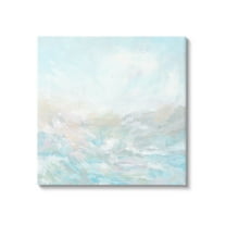 Stupell Industries Blue Abstract Waves Abstract Painting Gallery Wrapped Canvas Art Print Wall Art, 17 x 17