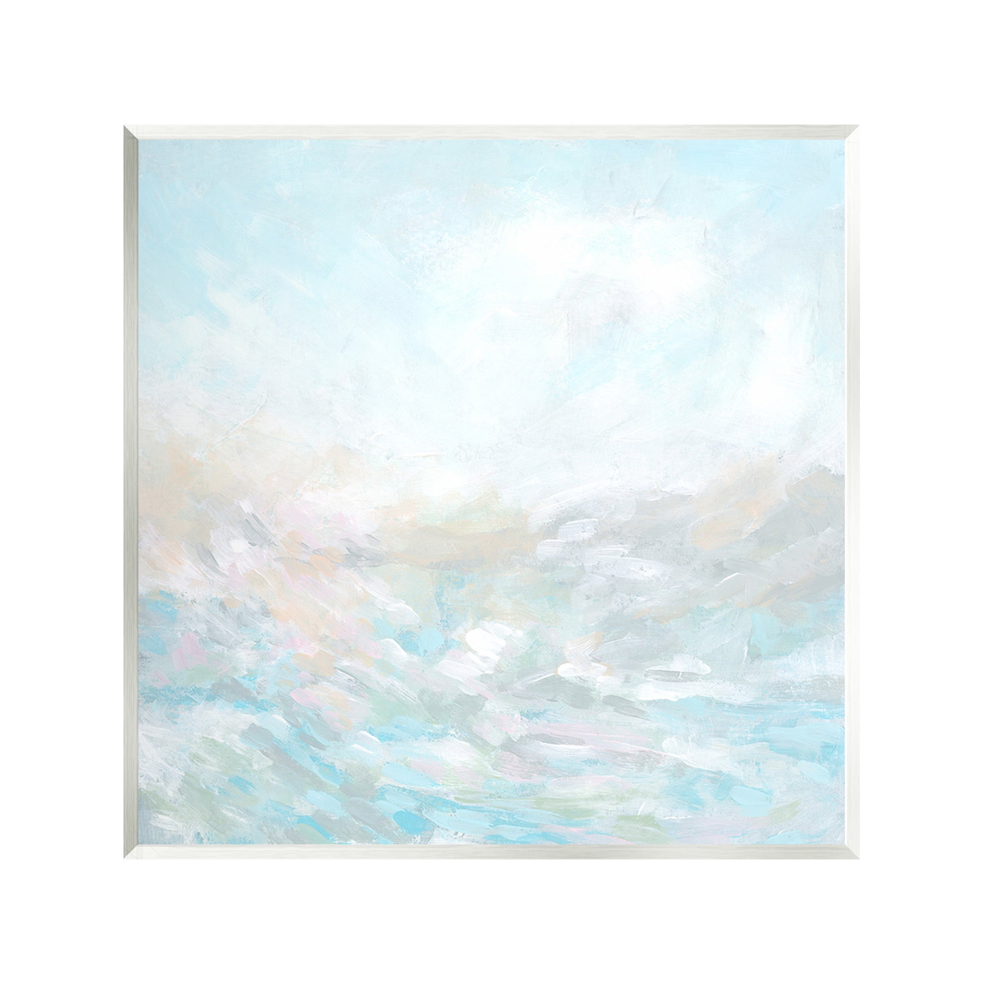 Stupell Industries Blue Abstract Waves Abstract Painting Unframed Art Print Wall Art, 12 x 12