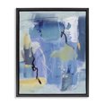thumbnail image 1 of Stupell Industries Contemporary Blue Abstract Yellow Accents Black Floating Frame Canvas Art, 17 x 21, by Grace Popp, 1 of 8