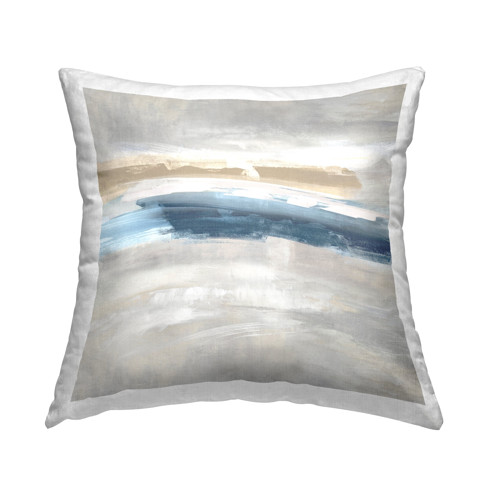 Stupell Industries Blue Accent Abstract Composition Printed Throw Pillow Design by Jake Messina