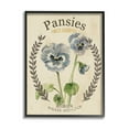 thumbnail image 1 of Stupell Industries Blue Assorted Pansies Vintage Floral Seed Packet Botanical & Floral Painting Black Framed Art Print Wall Art, 16 x 20, 1 of 7