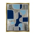 thumbnail image 1 of Stupell Industries Blue Asymmetrical Pattern Abstract Painting Gold Floater Framed Canvas Art Print Wall Art, 25 x 31, 1 of 10