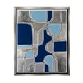 thumbnail image 1 of Stupell Industries Blue Asymmetrical Pattern Abstract Painting Gray Floater Framed Canvas Art Print Wall Art, 17 x 21, 1 of 10