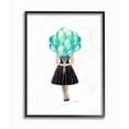 thumbnail image 1 of Stupell Industries Blue Balloon Black Dress Woman Glam Fashion Watercolor Framed Wall Art by Amanda Greenwood, 1 of 6