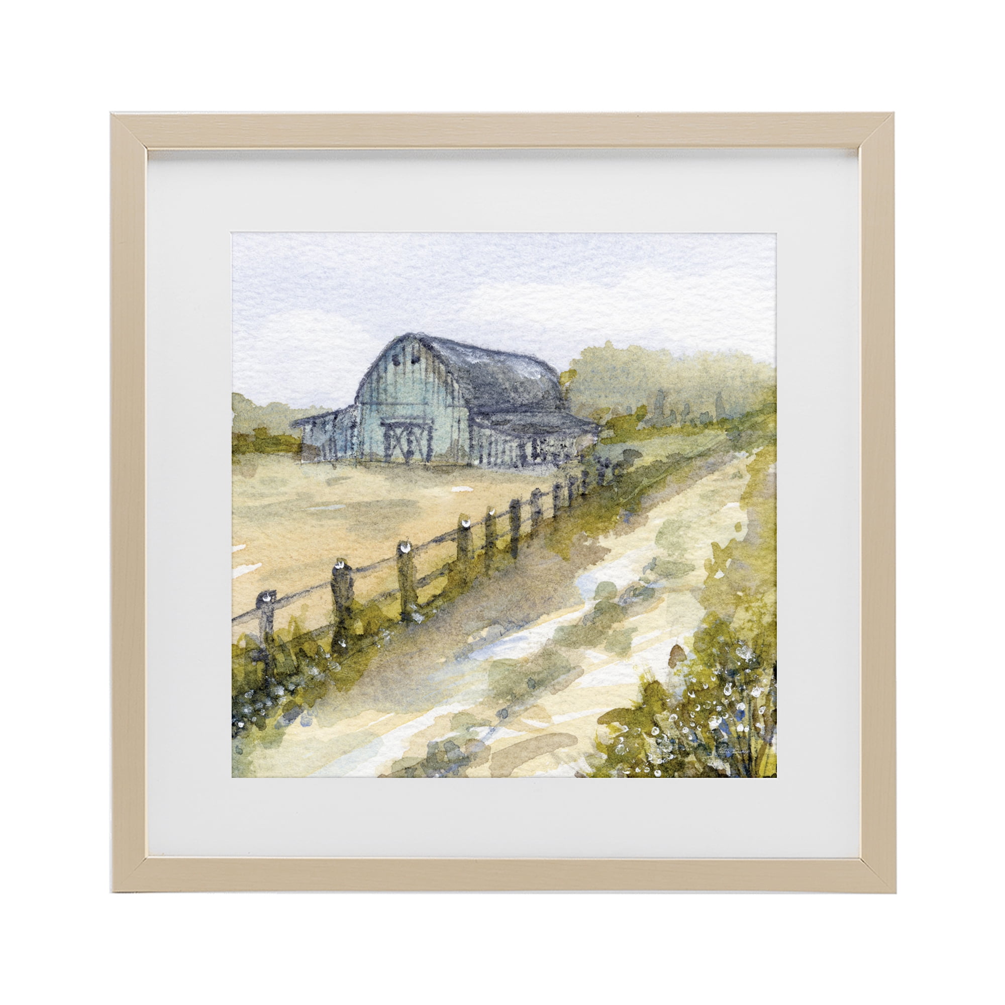 Stupell Industries Blue Barn Lane Birch Framed Print Under Glass, design by Patti Bishop