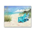 thumbnail image 1 of Stupell Industries Blue Beach Chairs Scene Landscape Painting Gallery Wrapped Canvas Art Print Wall Art, 30 x 24, 1 of 8