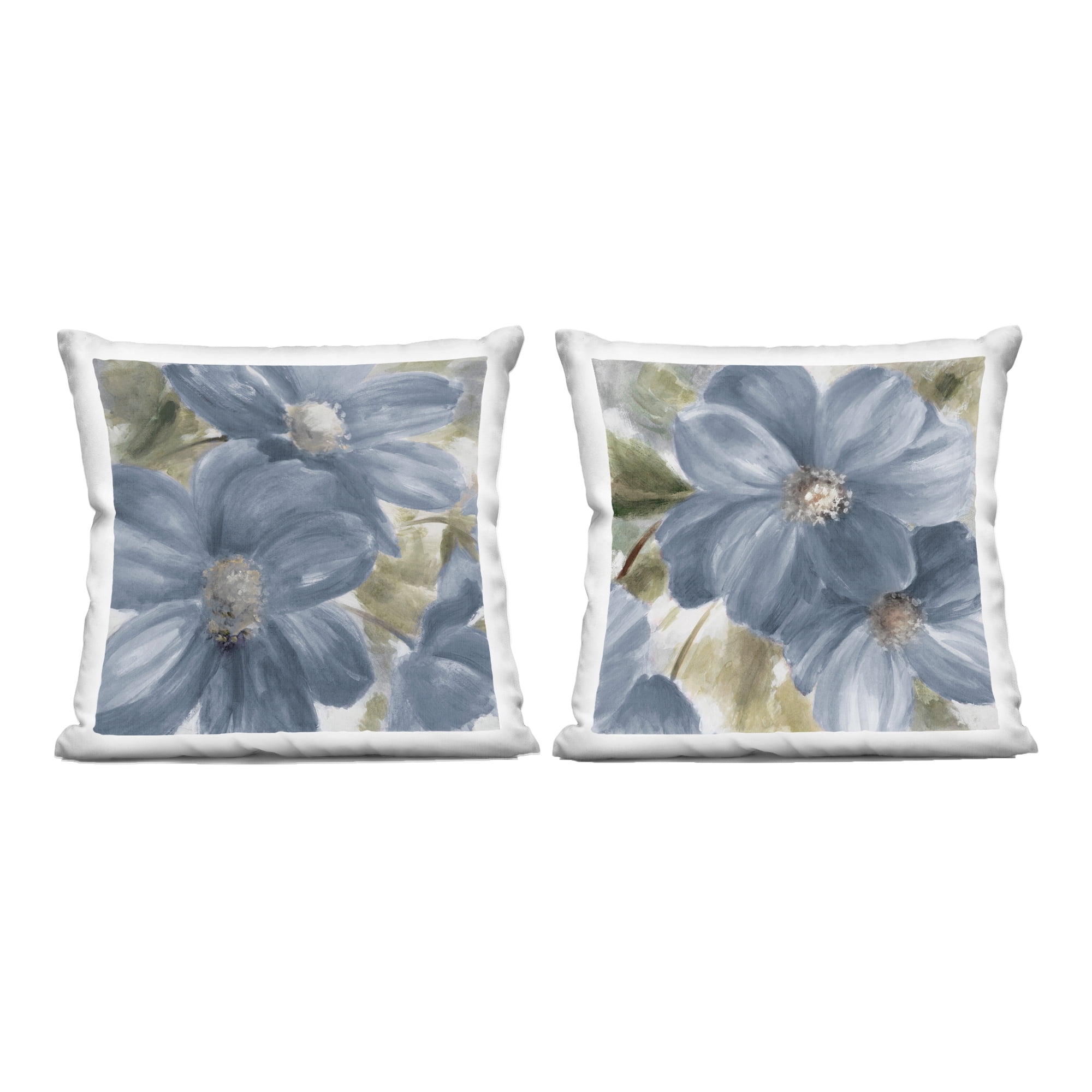 Stupell Industries Blue Beauty Florals 2 Piece Decorative Printed Throw Pillow Set, design by Lanie Loreth