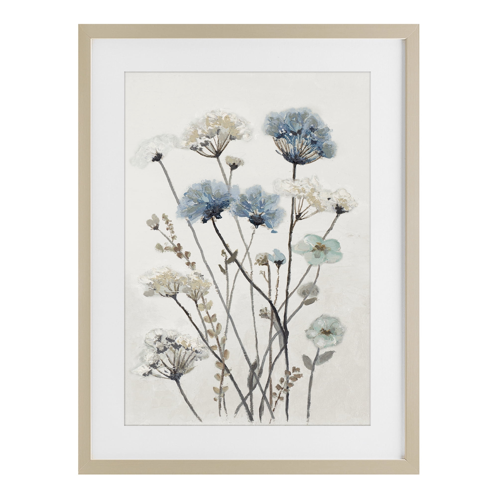 Stupell Industries Blue & Beige Garden Birch Framed Print Under Glass, design by Patricia Pinto