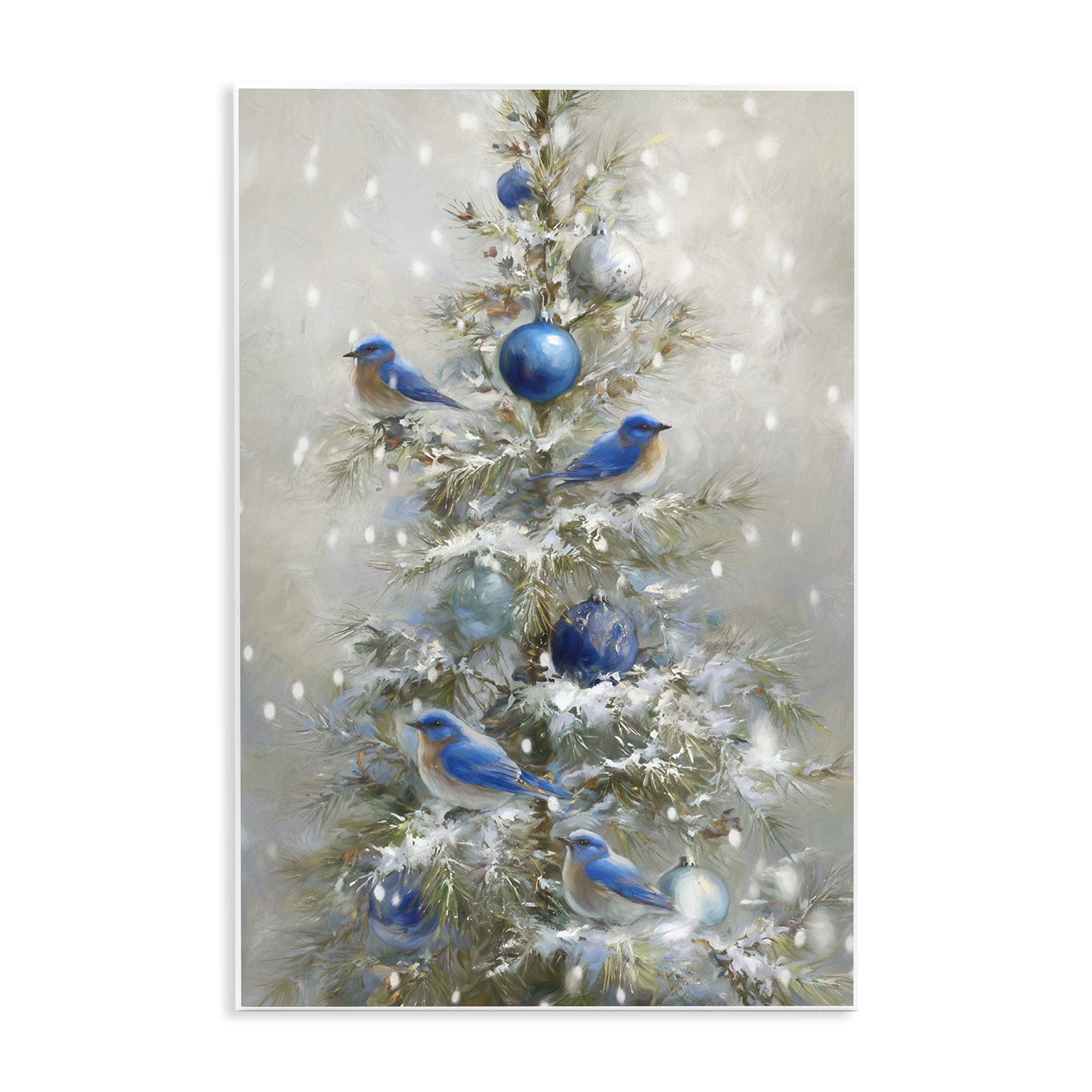 Stupell Industries Blue Bird Christmas Tree Wall Plaque Art, design by Tina LeCour
