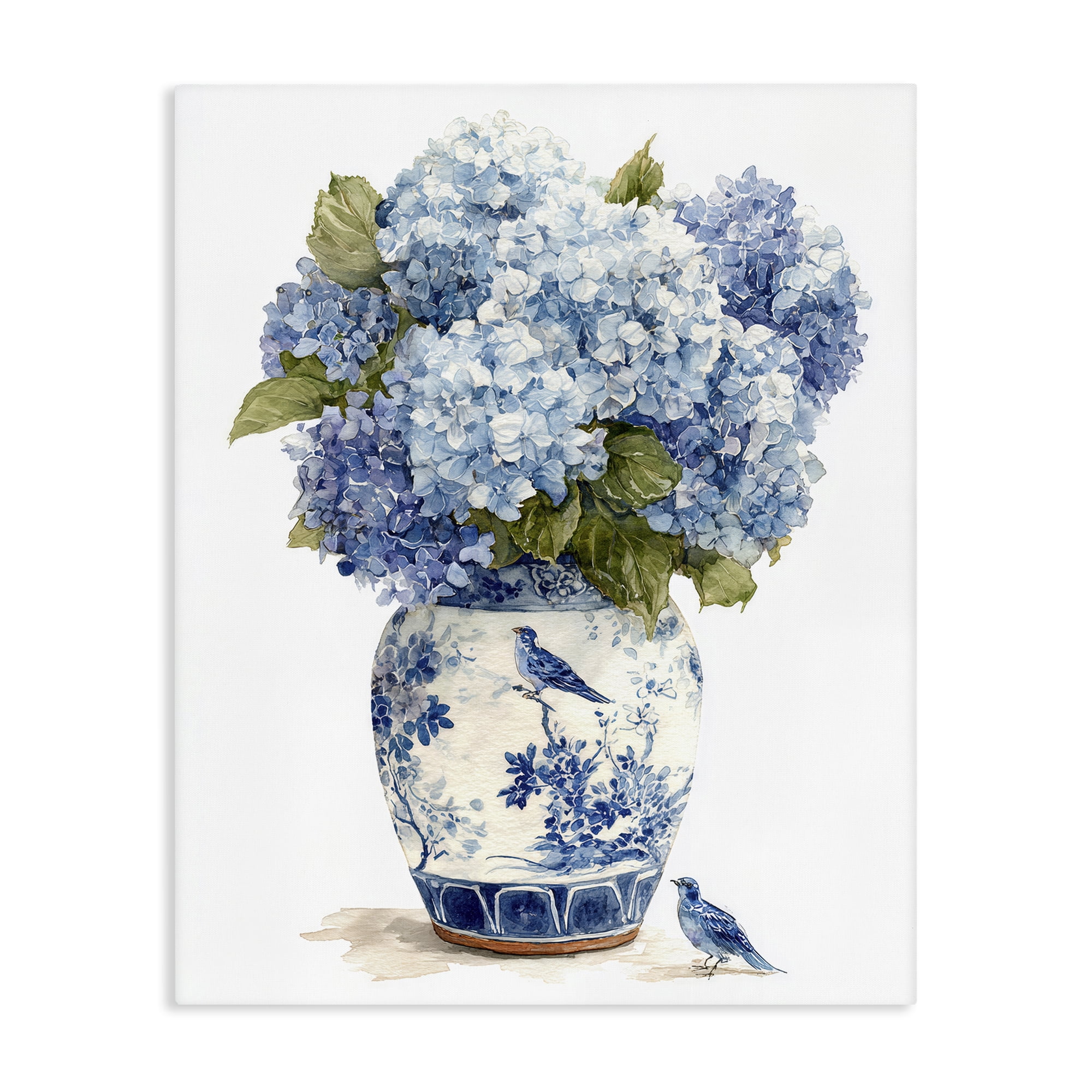 Stupell Industries Blue Bird & Hydrangea Vase Canvas Wall Art, design by Imagine It Images