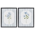 thumbnail image 1 of Stupell Industries French Country Blue Blooms & Stripes Black 2pc Floating Frame Art Set, 25 x 31 each, by Tava Studios, 1 of 7
