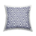 thumbnail image 1 of Stupell Industries Blue Bohemian Diamond Shape Geometric Pattern Design by Taylor Shannon Designs Throw Pillow, 1 of 6