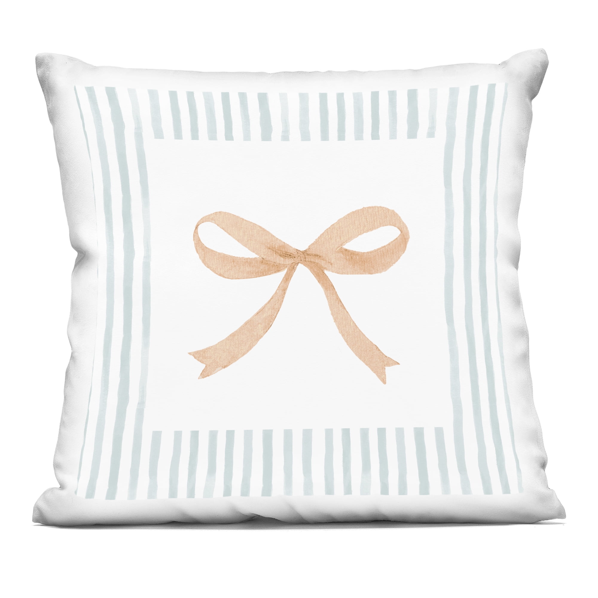 Stupell Industries Blue Bordered Ribbon Decorative Printed Throw Pillow, design by Patricia Pinto