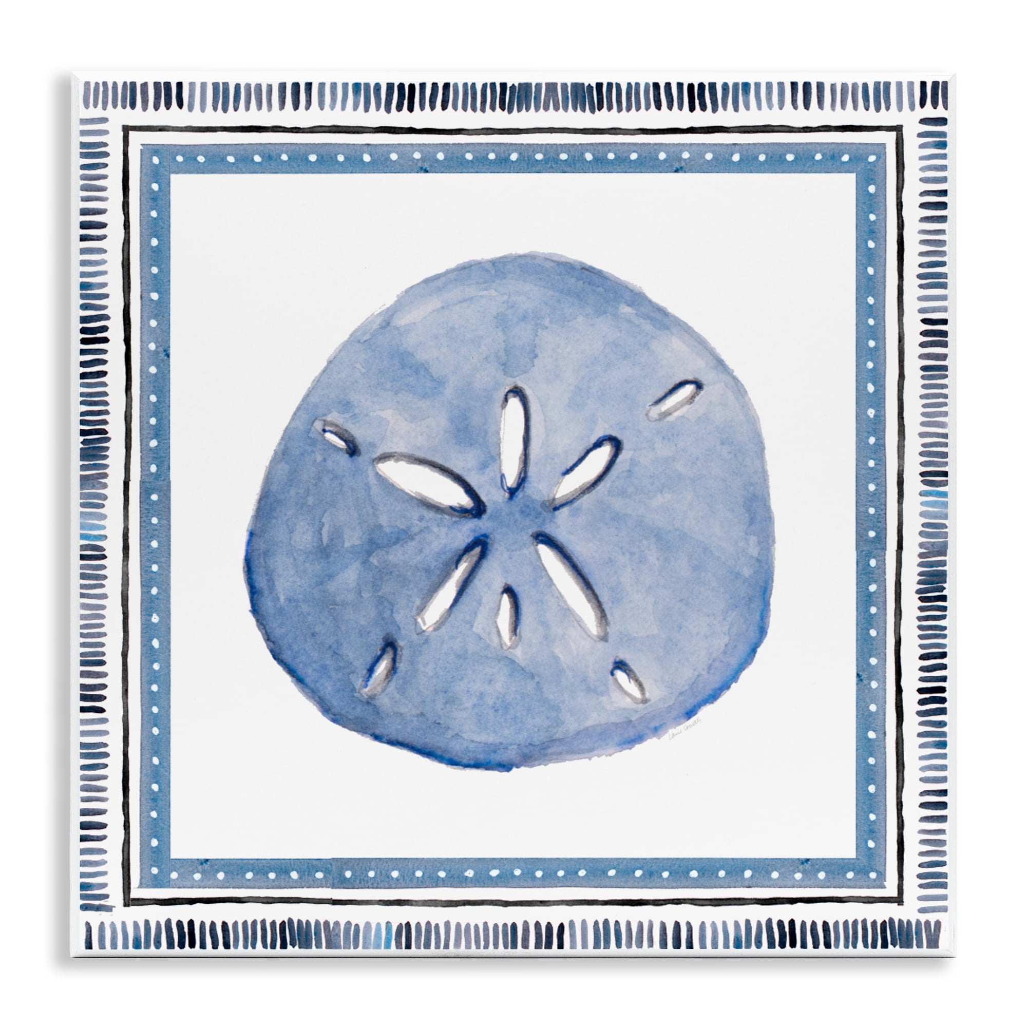 Stupell Industries Blue Bordered Sand Dollar Wall Plaque Art, design by Lanie Loreth