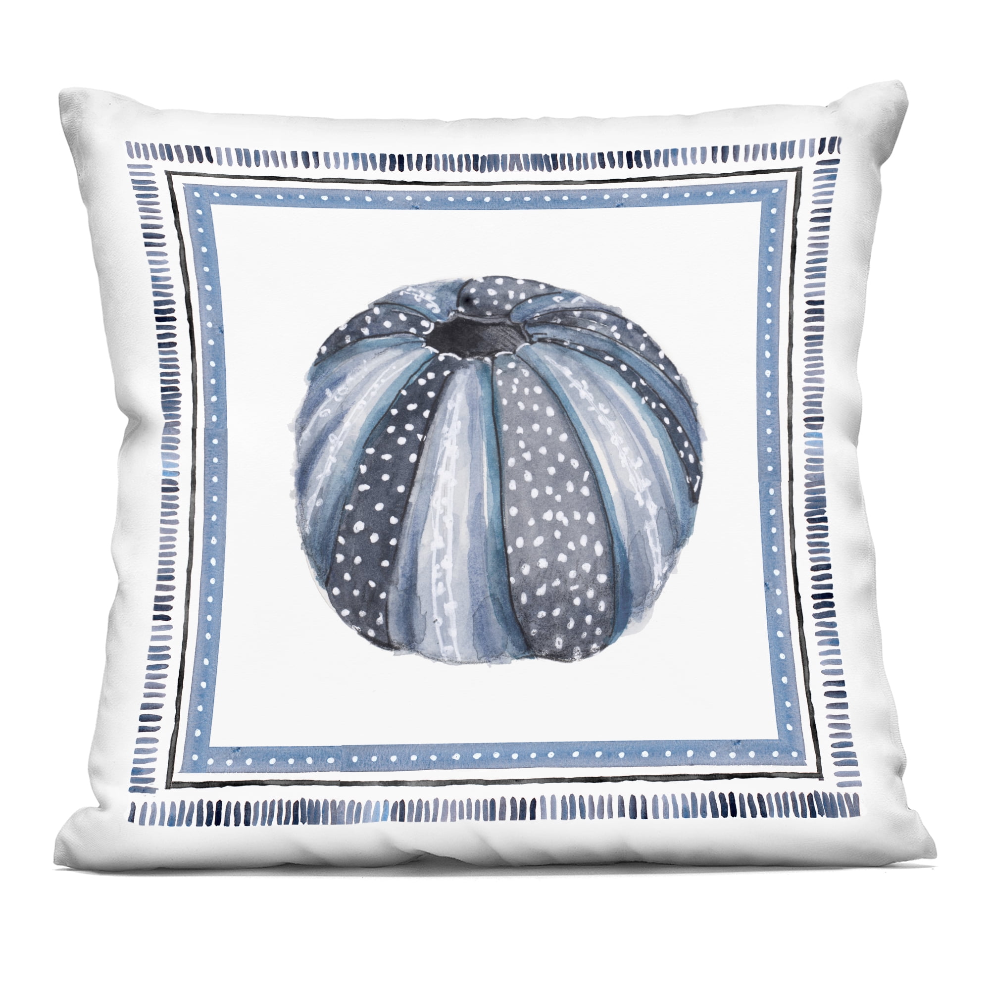 Stupell Industries Blue Bordered Sea Urchin Decorative Printed Throw Pillow, design by Lanie Loreth