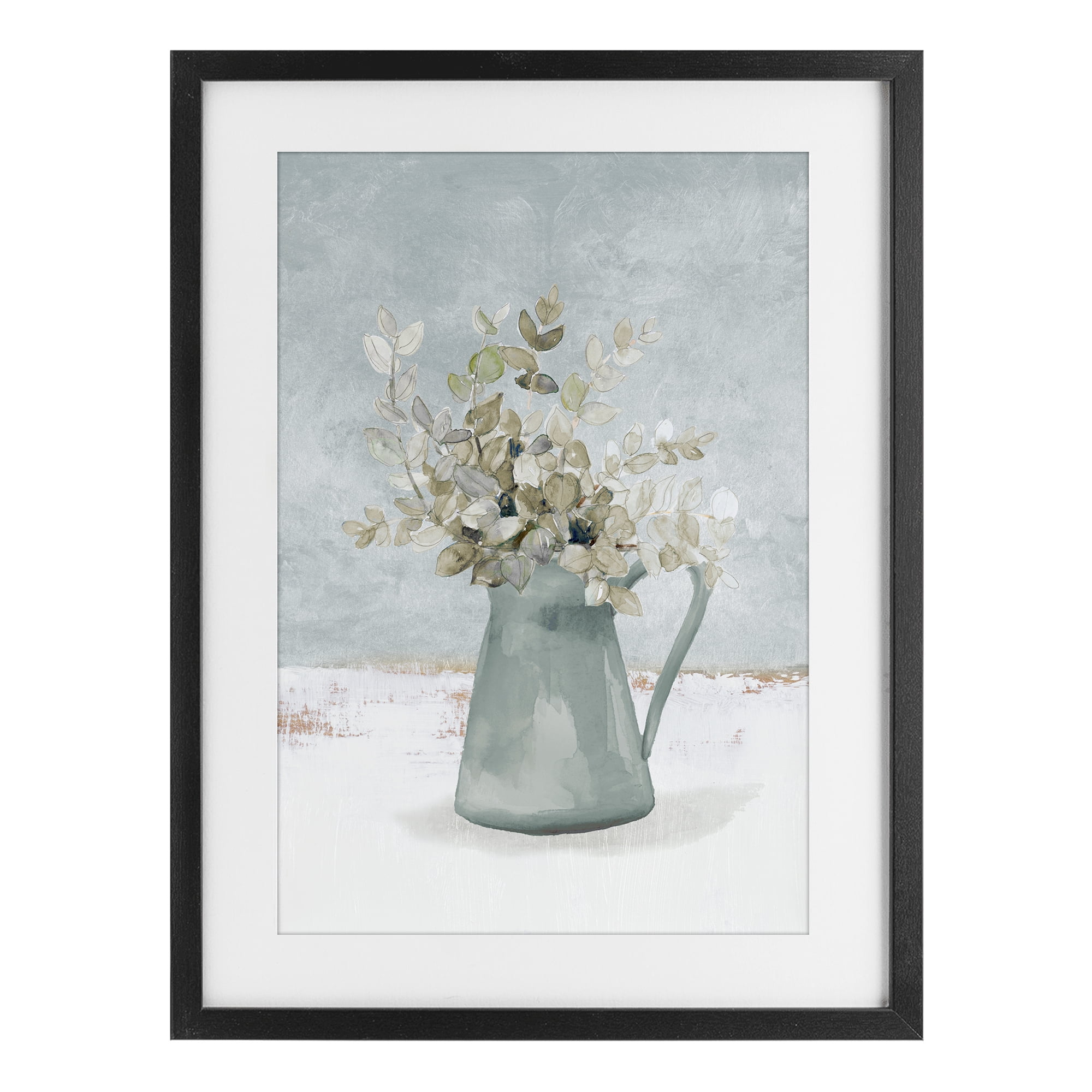 Stupell Industries Blue Botanical Arrangement Black Framed Print Under Glass, design by Lanie Loreth
