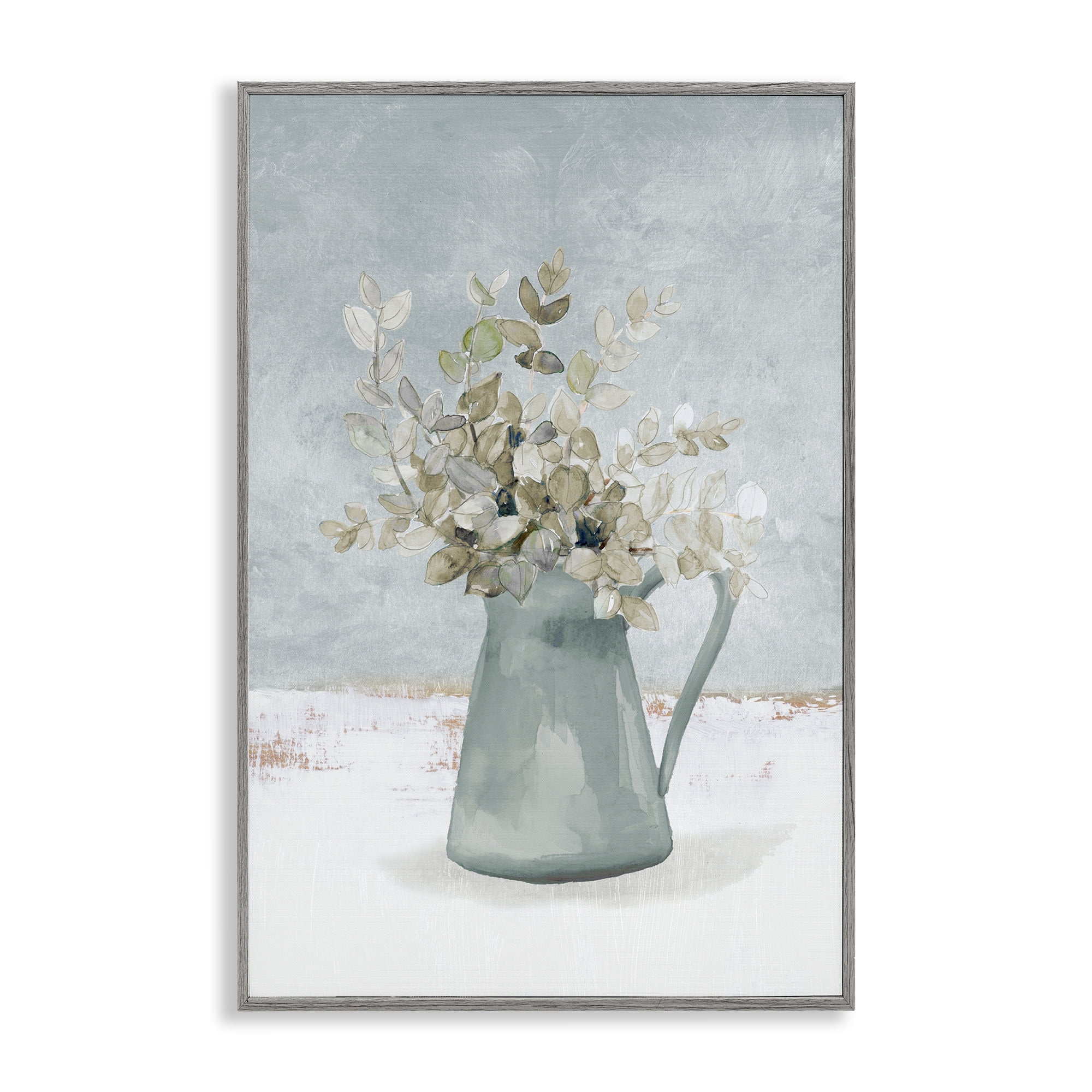 Stupell Industries Blue Botanical Arrangement Gray Framed Giclee Art, design by Lanie Loreth