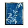 thumbnail image 1 of Stupell Industries Blue Botanical Leaves Graphic Art Luster Gray Floating Framed Canvas Print Wall Art, Design by Liz St. Andre, 1 of 6