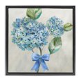 thumbnail image 1 of Stupell Industries Blue Bow Hydrangea Beauty Black Framed Floater Canvas Wall Art design by Nan, 25 x 25, 1 of 9