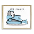 thumbnail image 1 of Stupell Industries Blue Bulldozer Construction Machine Art for Kids Painting Gold Floater Framed Canvas Art Print Wall Art, 21 x 17, 1 of 1