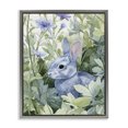 thumbnail image 1 of Stupell Industries Modern Blue Bunny Among Leaves Gray Floating Frame Canvas Art, 25 x 31, by Franklyn Gregory, 1 of 8