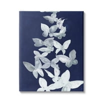 Stupell Industries Blue Butterflies Abstraction Animals & Insects Painting Gallery Wrapped Canvas Print Wall Art