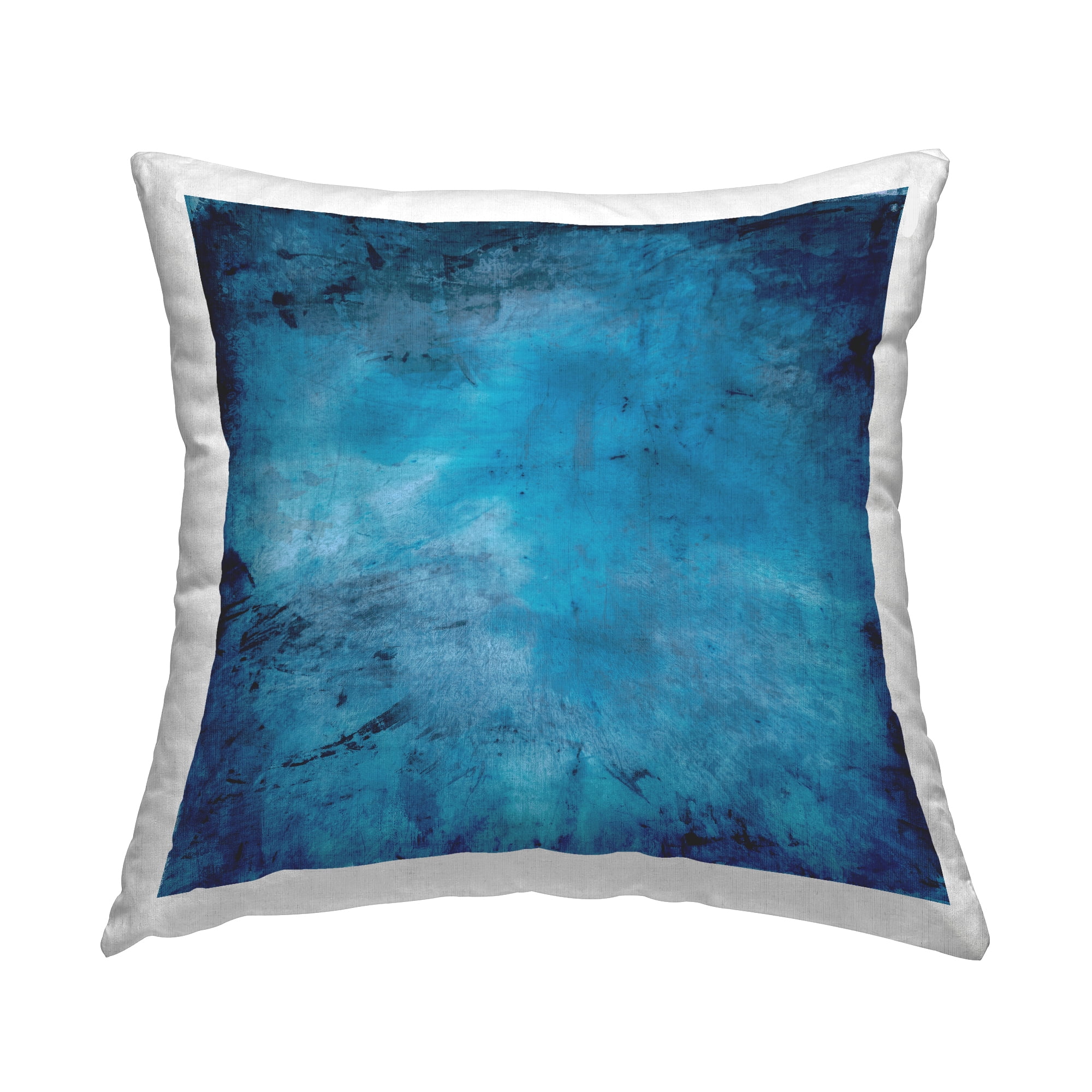 Stupell Industries Blue Chaotic Moody Abstract Printed Throw Pillow Design by Michelle Oppenheimer