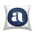 thumbnail image 1 of Stupell Industries Blue Circle Letter A Square Decorative Printed Throw Pillow, 18 x 18, 1 of 6