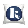 thumbnail image 1 of Stupell Industries Blue Circle Letter K Square Decorative Printed Throw Pillow, 18 x 18, 1 of 4