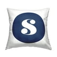 thumbnail image 1 of Stupell Industries Blue Circle Letter S Square Decorative Printed Throw Pillow, 18 x 18, 1 of 4