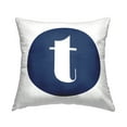 thumbnail image 1 of Stupell Industries Blue Circle Letter T Square Decorative Printed Throw Pillow, 18 x 18, 1 of 4