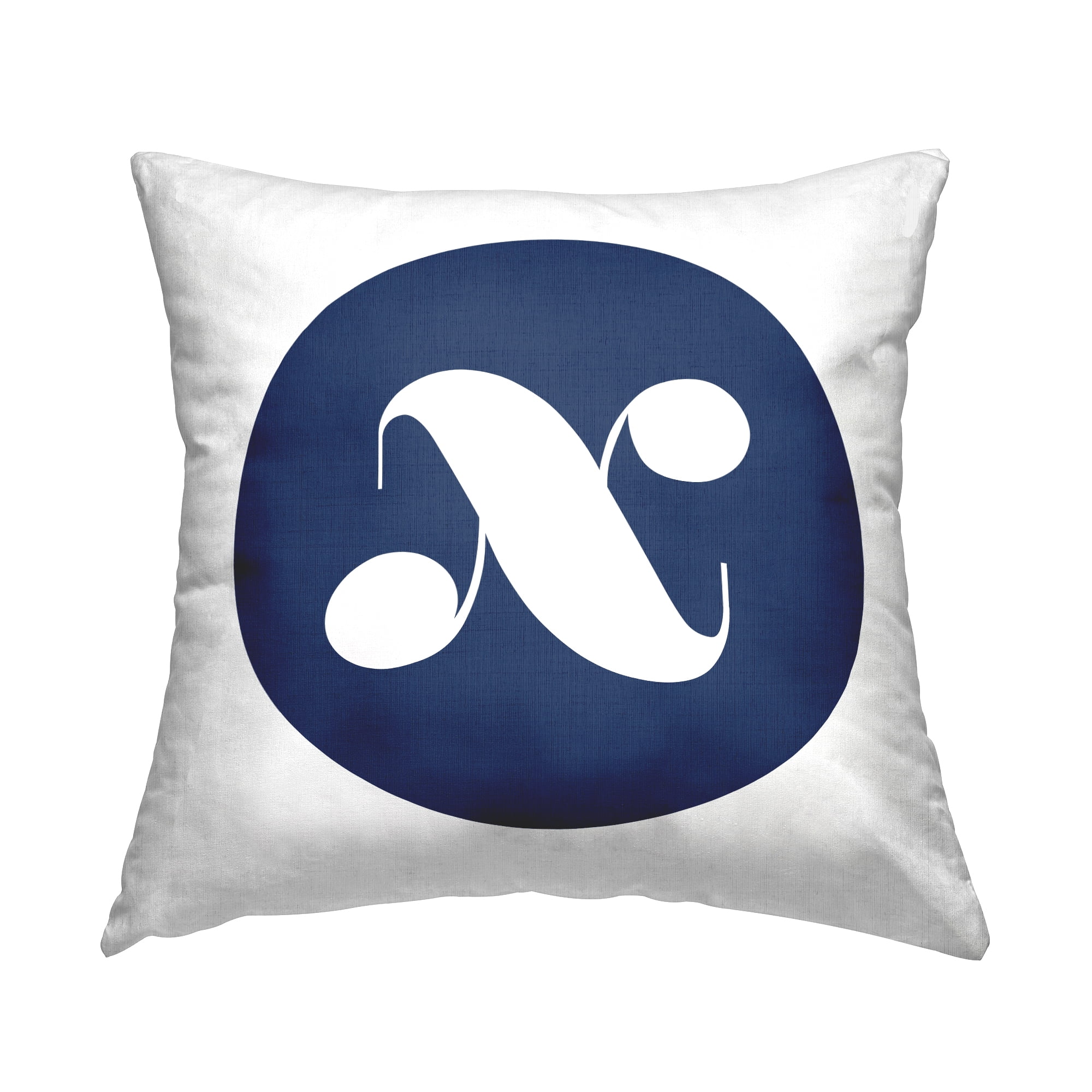 Stupell Industries Blue Circle Letter X Square Decorative Printed Throw Pillow, 18 x 18