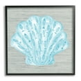 thumbnail image 1 of Stupell Industries Blue Clam Shell Patterned Fish Motif Sea Life Graphic Art Black Framed Art Print Wall Art, Design by Ziwei Li, 1 of 5