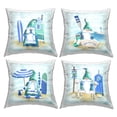 thumbnail image 1 of Stupell Industries Blue Coastal Gnome Nautical Beach Activities Design by Paul Brent Throw Pillow (set of 4), 1 of 6