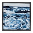 thumbnail image 1 of Stupell Industries Coastal Blue Coastal Waves Black Floating Frame Canvas Art, 25 x 25, by Melissa Wang, 1 of 8