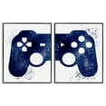 thumbnail image 1 of Stupell Industries Blue Controller Modern Speckles Entertainment Painting Black Framed Art Print Wall Art, 16 x 20, Set of 2, 1 of 2