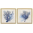 thumbnail image 1 of Stupell Industries Transitional Blue Coral Branches Gold 2pc Floating Frame Art Set, 25 x 25 each, by Susan Arnot, 1 of 8