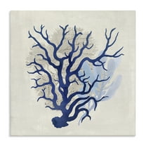 Stupell Industries Blue Coral Branches Nautical & Beach Painting Wrapped Canvas Art Print Wall Art, 17 x 17