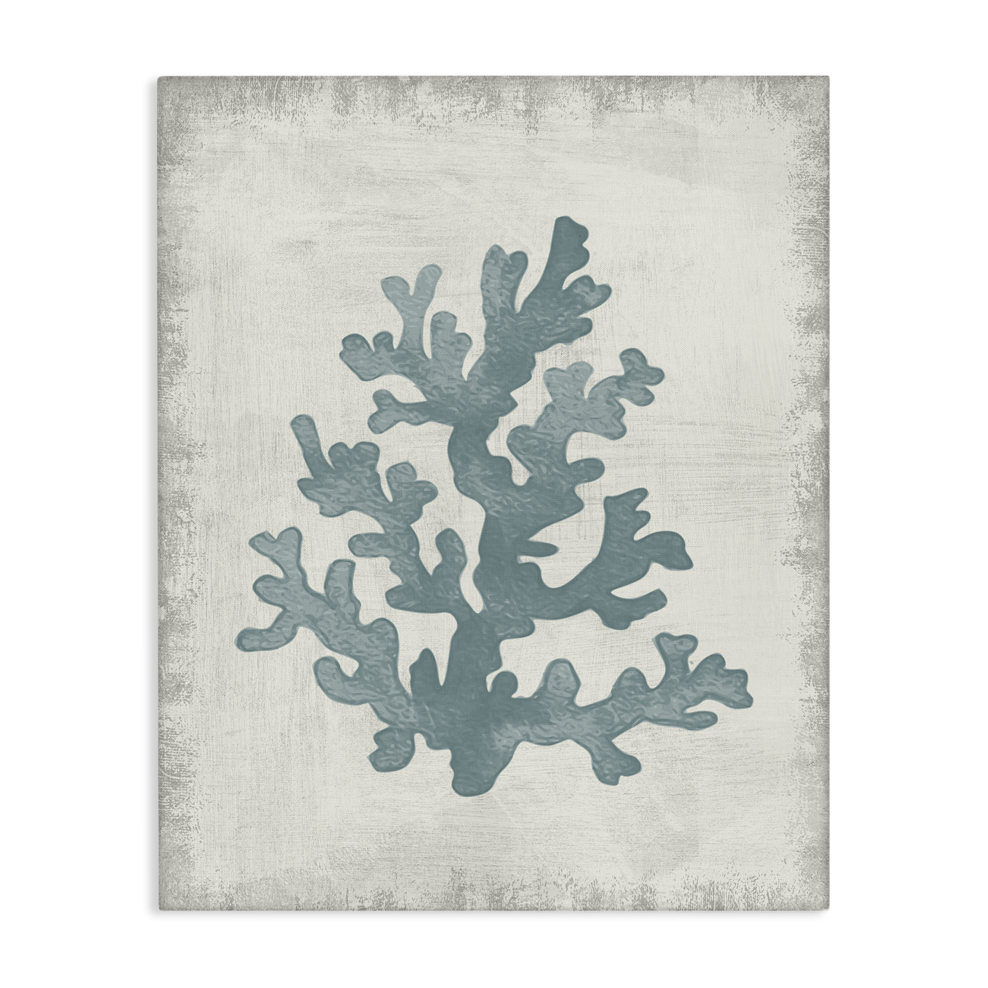 Stupell Industries Blue Coral Form Nautical & Beach Painting Wrapped Canvas Art Print Wall Art, 16 x 20