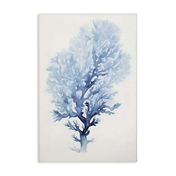 Stupell Industries Blue Coral Impression Animals & Insects Painting Gallery Wrapped Canvas Art Print Wall Art, 16 x 24