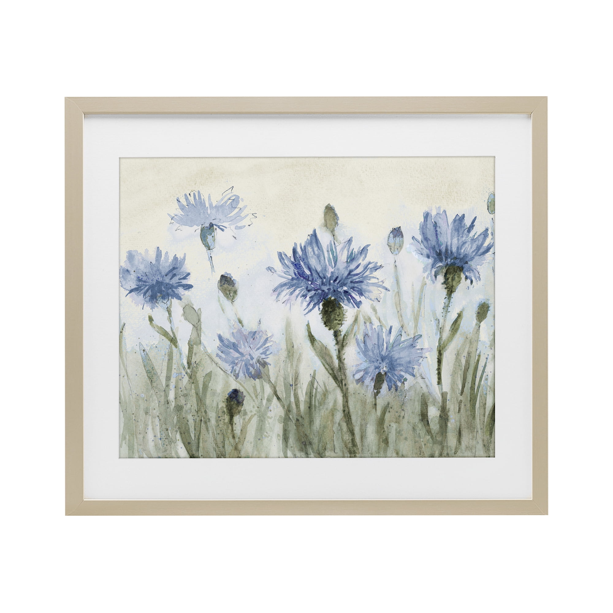 Stupell Industries Blue Cornflowers Meadow Birch Framed Print Under Glass, design by Lanie Loreth