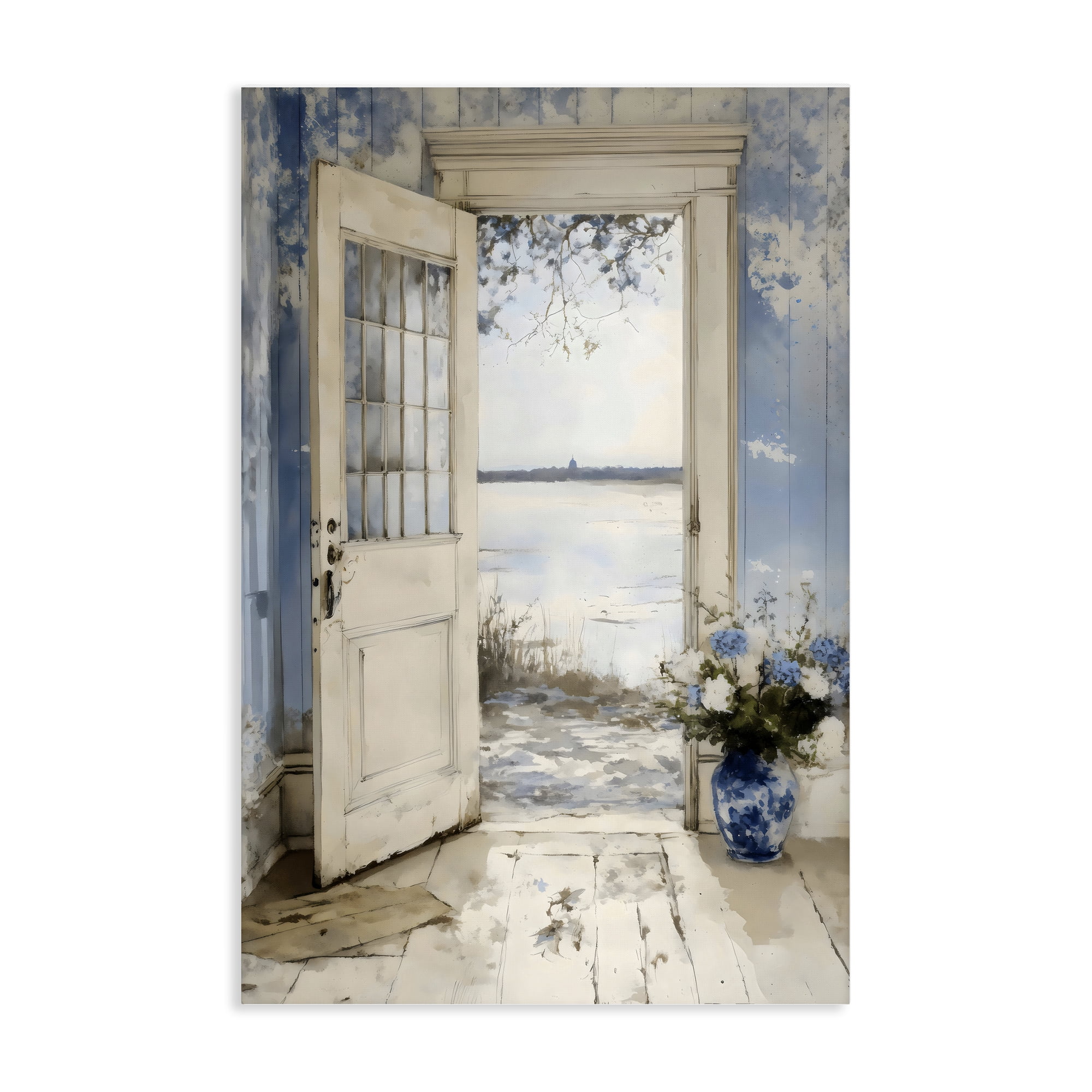 Stupell Industries Blue Country Cottage Doorway Canvas Wall Art, design by LSR Design Studio