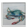 thumbnail image 1 of Stupell Industries Blue Crab Abstract Patterns Animals & Insects Painting White Framed Art Print Wall Art, 24 x 24, 1 of 9