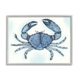 thumbnail image 1 of Stupell Industries Blue Crab Claws Sea Life Botanical Pattern Graphic Art Gray Framed Art Print Wall Art, Design by Darlene Seale, 1 of 5