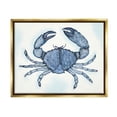 thumbnail image 1 of Stupell Industries Blue Crab Claws Sea Life Botanical Pattern Graphic Art Metallic Gold Floating Framed Canvas Print Wall Art, Design by Darlene Seale, 1 of 8